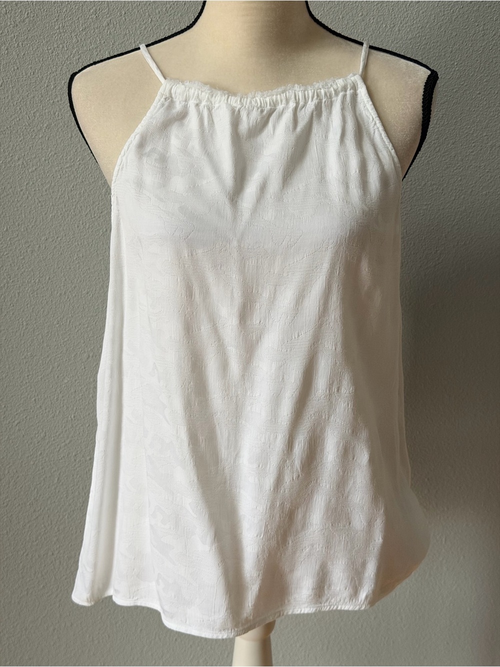 Cloth & Stone White Halter Neck Tank Top Blouse Linen Blend Size S